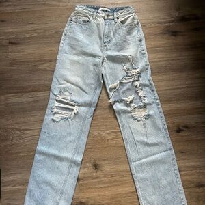 PacSun Light Blue Distressed Boyfriend Jeans